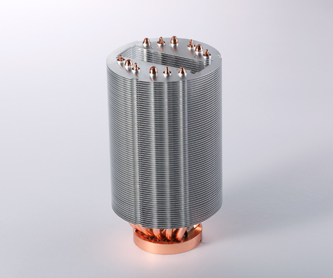 Customized Aluminum Fin Heat Sink With Copper Pipes Raw Material
